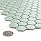 Metro 1" Hex Matte Light Green 10-1/4" x 11-7/8" Porcelain Mosaic Tile - Sold Per Case of 10 - 8.6 Sq. Ft.