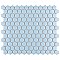 Metro Matte Light Blue 10-1/4" x 11-3/4" Hex Porcelain Mosaic - Sold Per Case of 10 - 8.5 Square Feet Per Case