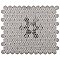 Metro Hex 1" Matte White Snowflake 10-1/4" x 11-7/8" Porcelain Mosaic Tile - Sold Per Case of 10 - 8.65 Square Feet