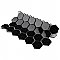 Metro 2" Hex Glossy Black 11-1/8" x 12-5/8" Porcelain Mosaic Tile - Sold Per Case of 10 - 10.0 Sq. Ft.