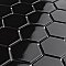 Metro 2" Hex Glossy Black 11-1/8" x 12-5/8" Porcelain Mosaic Tile - Sold Per Case of 10 - 10.0 Sq. Ft.