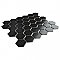 Metro 2" Hex Matte Black Porcelain Mosaic - Per Case of 10 - 9.96 Square Feet