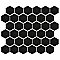 Metro 2" Hex Matte Black Porcelain Mosaic - Per Case of 10 - 9.96 Square Feet