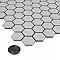 Metro 1" Hex Glossy White Porcelain Mosaic Tile - Per Case of 10 - 8.5 Square Feet