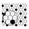 Metro 1" Hex Glossy White With Black Dot Porcelain Mosaic Tile - Per Case of 10 - 8.5 Square Feet