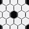 Metro 1" Hex Glossy White With Black Dot Porcelain Mosaic Tile - Per Case of 10 - 8.5 Square Feet
