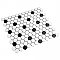 Metro 1" Hex Glossy White With Black Dot Porcelain Mosaic Tile - Per Case of 10 - 8.5 Square Feet