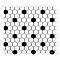 Metro 1" Hex Glossy White With Black Dot Porcelain Mosaic Tile - Per Case of 10 - 8.5 Square Feet