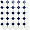 Metro Octagon M White w/Cobalt Dot 11-1/2" x 11-1/2" Porcelain Mosaic Tile - Sold Per Case of 10 - 9.4 Sq. Ft.
