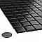 Metro 1" Square Matte Black 10-3/4 x 11-3/4 Porcelain Mosaic Tile - Sold Per Case of 10 - 9.0 Sq. Ft.