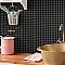Metro 1" Square Matte Black 10-3/4 x 11-3/4 Porcelain Mosaic Tile - Sold Per Case of 10 - 9.0 Sq. Ft.