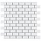 Metro Subway Glossy White 11-3/4" x 11-3/4" Porcelain Mosaic Tile - 10 Tiles Per Case - 9.8 Sq. Ft.