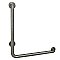 Thrive In Place 24-Inch x 24-Inch L-Shaped Stainless Steel ADA Grab Bar - Right Hand - Brushed Nickel