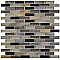Tessera Subway Stonehenge 11-3/4" x 11-3/4" Glass & Stone Mosaic Tile - Gray/Brown/Tan - Per Sheet - .95 Square Feet