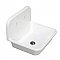 Gourmetier Arcticstone 24" Solid Surface Farmhouse Kitchen Sink with Backsplash, Matte White