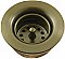 Tacoma Stainless Steel Bar Sink Duo Basket Strainer - Antique Brass
