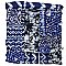 Half Headband or Face Mask - Indigo Patchwork