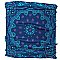 Half Headband or Face Mask - Blue Bandana