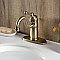 Victorian Single-Handle Monoblock Bathroom Faucet with Pop-Up Drain - Antique Brass