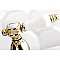 Kingston Brass 4-Inch Centerset Lavatory Faucet - Metal and Porcelain Levers - Polished Brass