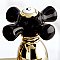 Kingston Brass 4-Inch Centerset Lavatory Faucet - Porcelain Cross Handles - Polished Brass