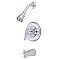 Pressure Balance Tub & Shower Set - Polished Chrome