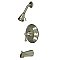 Pressure Balance Tub & Shower Set - Satin Nickel