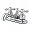 Restoration 4" Centerset Faucet w/ Metal Cross Handles - Polished Chrome