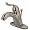 Kingston Brass KB6408YL 4 in. Single Handle Bathroom Faucet, Brushed Nickel