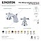 Victorian Two-Handle 3-Hole Deck Mount Mini-Widespread Bathroom Faucet with Plastic Pop-Up - Matte Black