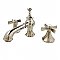 Millenium Widespread Lavatory Faucet - Metal Cross Handles - Polished Nickel