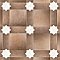 Argile Bordeaux Ferrara with Losanga and Bianco Star 24-5/8 in. x 24-5/8 in. Porcelain Floor and Wall Tile - 4 Tiles Per Case - 4.34 Square Feet