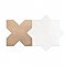 Argile Star Bianco w/ Cotto Cross 7" x 14" Porclain Floor and Wall Tile - 2 Tiles Per Case - .72 Square Feet