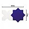 Argile Star Blu w/Bianco Cross 7" x 14" Porcelain Floor and Wall Tile - 2 Tiles Per Case - .72 Square Feet