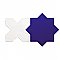 Argile Star Blu w/Bianco Cross 7" x 14" Porcelain Floor and Wall Tile - 2 Tiles Per Case - .72 Square Feet