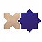 Argile Star Blu w/ Cotto Cross 7" x 14" Porcelain Floor and Wall Tile - 2 Tiles Per Case - .72 Square Feet