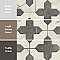 Istanbul Squire Shield Day with Night Cross 6" x 8-3/8" Porcelain Floor and Wall Tile - 48 Tiles Per Case - 9.12 Square Feet