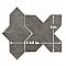 Istanbul Squire Shield Night with Night Cross 6" x 8-3/8" Porcelain Floor and Wall Tile - 48 Tiles Per Case - 9.12 Square Feet