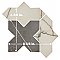 Istanbul Templar Shield Day with Night Cross 8-3/8" x 8-3/8" Porcelain Floor and Wall Tile - 36 Tiles Per Case - 6.37 Square Feet