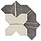 Istanbul Templar Shield Night with Day Cross 8-3/8" x 8-3/8" Porcelain Floor and Wall Tile - 36 Tiles Per Case - 6.37 Square Feet