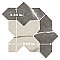 Istanbul Templar Shield Night with Day Cross 8-3/8" x 8-3/8" Porcelain Floor and Wall Tile - 36 Tiles Per Case - 6.37 Square Feet