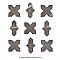 Istanbul Templar Shield Night with Night Cross 8-3/8" x 8-3/8" Porcelain Floor and Wall Tile - 36 Tiles Per Case - 6.37 Square Feet