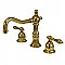 Heritage Widespread Sink Faucet - Metal Lever Handles - Polished Brass