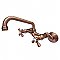 Kingston Two Handle Wall Mount Kitchen Faucet -  Antique Copper