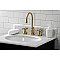 Governor Two-Handle 3-Hole Deck Mount Widespread Bathroom Faucet with Brass Pop-Up Drain - Brushed Brass