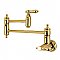 Heirloom Wall Mount Pot Filler Kitchen Faucet -  Polished Brass