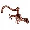 Vintage 6" Adjustable Center Wall Mount Kitchen Faucet -  Antique Copper