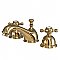 Restoration Widespread Lavatory Faucet - Metal Cross Handles - Polished Brass