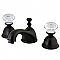 Celebrity Widespread Sink Faucet - Crystal Knob Handles - Oil Rubbed Bronze