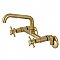 Concord Two-Handle Wall-Mount Kitchen Faucet -  Brushed Brass
